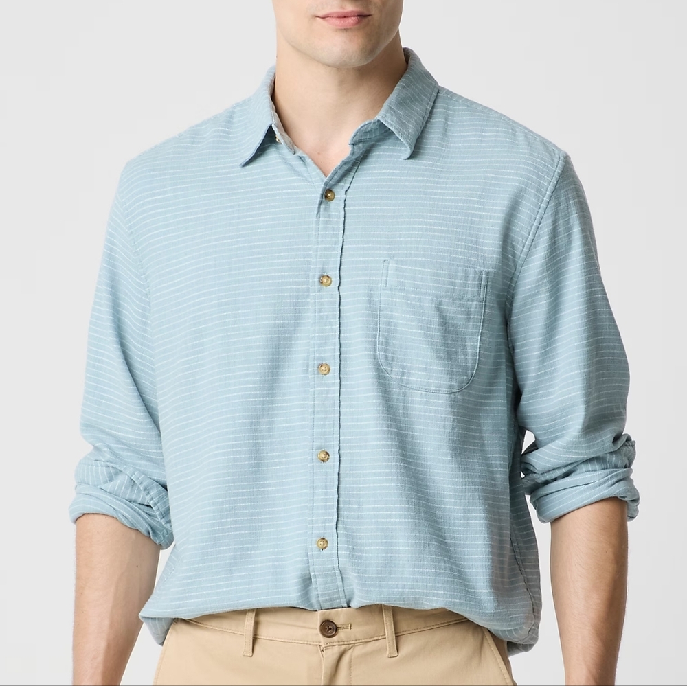 J. Crew Men's Slub Dobby Shirt Size XL NEW